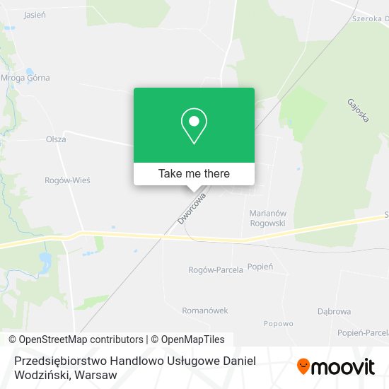 Przedsiębiorstwo Handlowo Usługowe Daniel Wodziński map