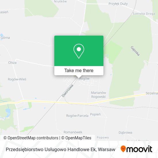 Przedsiębiorstwo Usługowo Handlowe Ek map