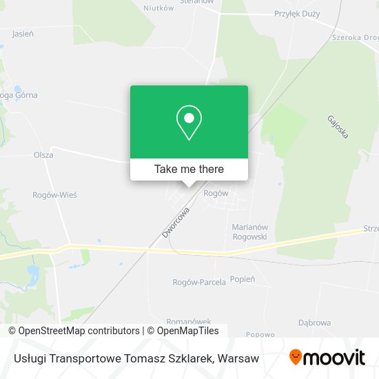 Usługi Transportowe Tomasz Szklarek map