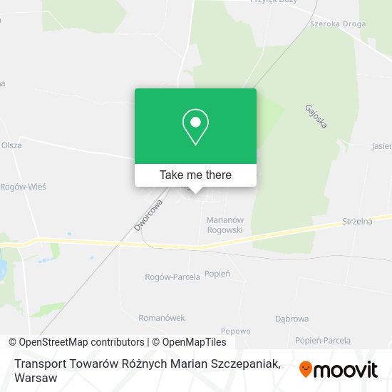 Transport Towarów Różnych Marian Szczepaniak map