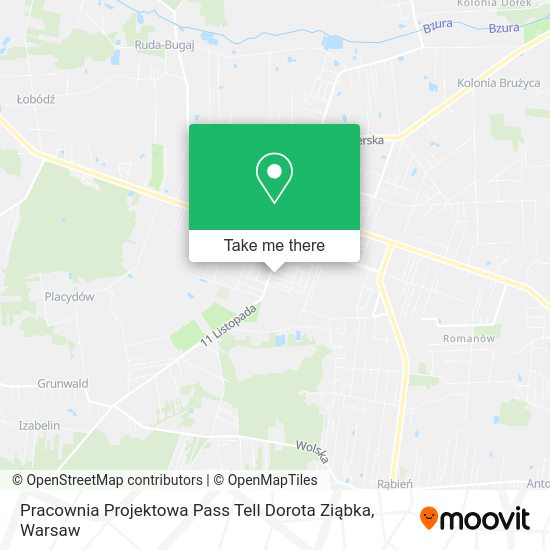 Pracownia Projektowa Pass Tell Dorota Ziąbka map