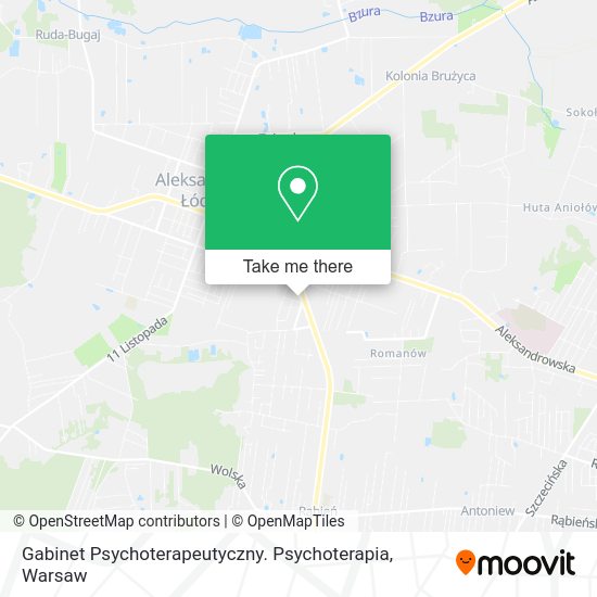 Карта Gabinet Psychoterapeutyczny. Psychoterapia