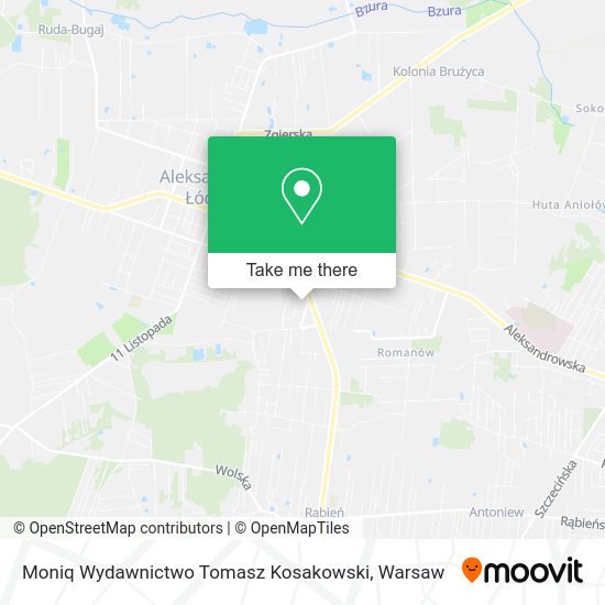 Moniq Wydawnictwo Tomasz Kosakowski map