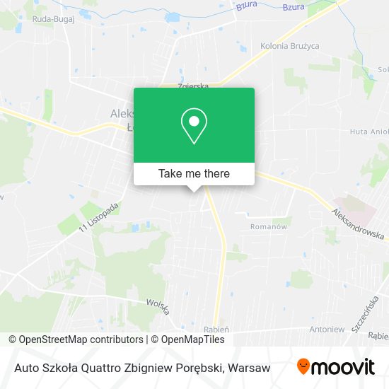 Auto Szkoła Quattro Zbigniew Porębski map