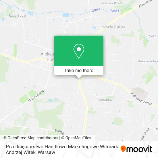 Карта Przedsiębiorstwo Handlowo Marketingowe Witmark Andrzej Witek