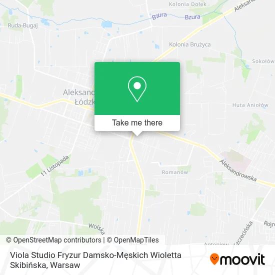 Карта Viola Studio Fryzur Damsko-Męskich Wioletta Skibińska