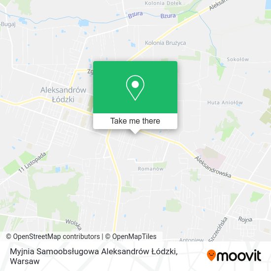 Myjnia Samoobsługowa Aleksandrów Łódzki map