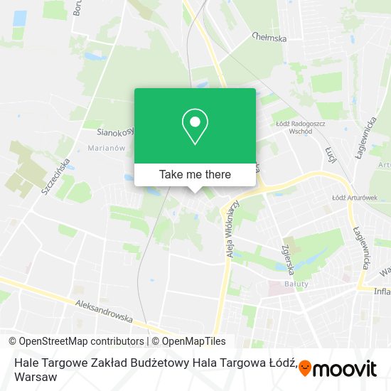 Hale Targowe Zakład Budżetowy Hala Targowa Łódź map