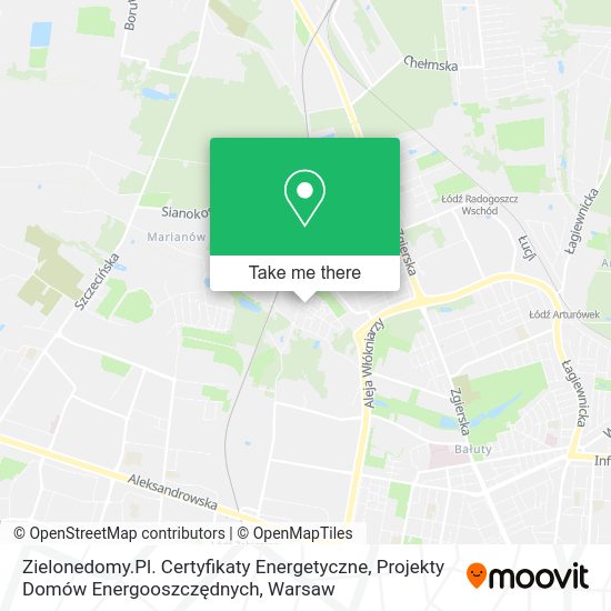 Карта Zielonedomy.Pl. Certyfikaty Energetyczne, Projekty Domów Energooszczędnych