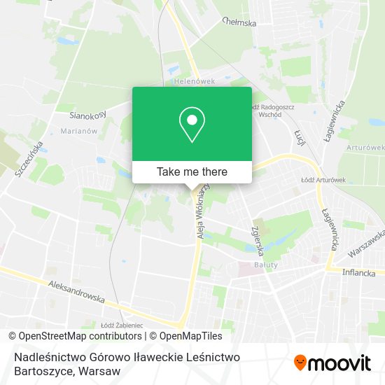 Nadleśnictwo Górowo Iławeckie Leśnictwo Bartoszyce map