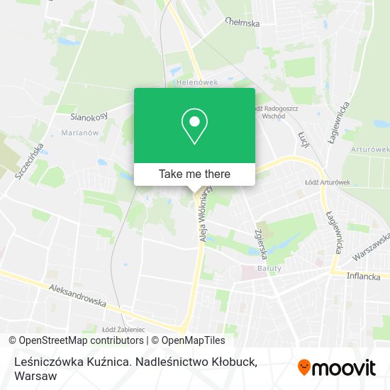 Leśniczówka Kuźnica. Nadleśnictwo Kłobuck map