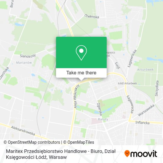 Maritex Przedsiębiorstwo Handlowe - Biuro, Dział Księgowości Łódź map