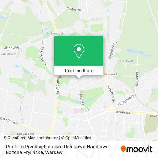 Pro Film Przedsiębiorstwo Usługowo Handlowe Bożena Prylińska map