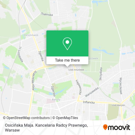 Osicińska Maja. Kancelaria Radcy Prawnego map