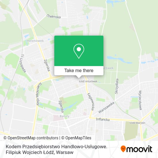 Kodem Przedsiębiorstwo Handlowo-Usługowe. Filipiuk Wojciech Łódź map