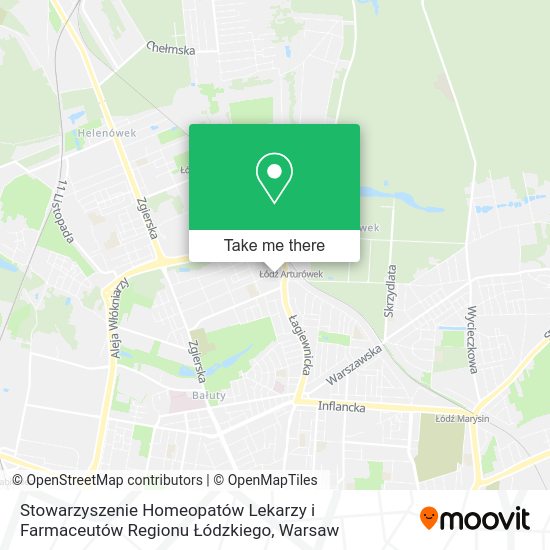 Карта Stowarzyszenie Homeopatów Lekarzy i Farmaceutów Regionu Łódzkiego