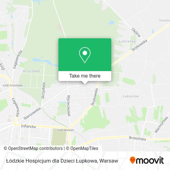 Łódzkie Hospicjum dla Dzieci Łupkowa map