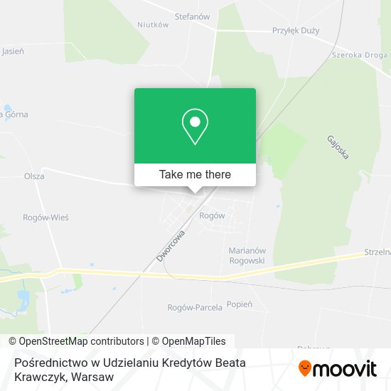 Pośrednictwo w Udzielaniu Kredytów Beata Krawczyk map