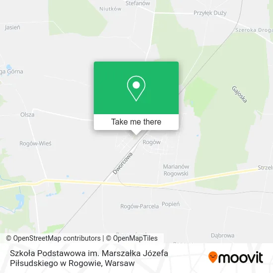 Карта Szkoła Podstawowa im. Marszałka Józefa Piłsudskiego w Rogowie