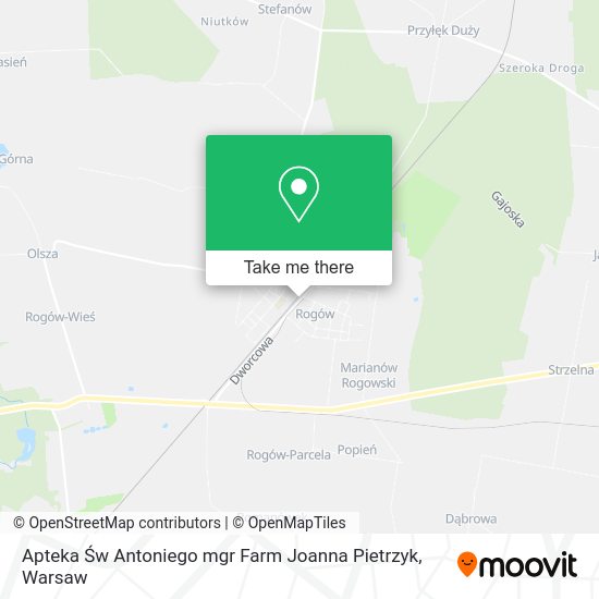 Карта Apteka Św Antoniego mgr Farm Joanna Pietrzyk