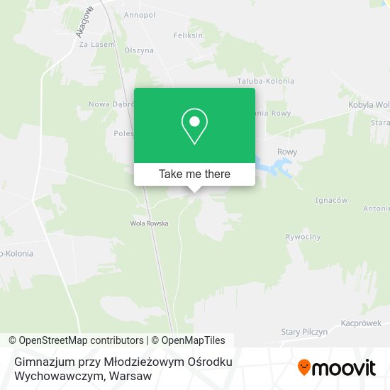 Gimnazjum przy Młodzieżowym Ośrodku Wychowawczym map