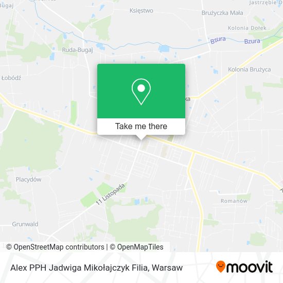 Alex PPH Jadwiga Mikołajczyk Filia map