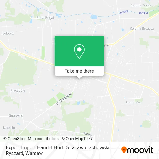 Карта Export Import Handel Hurt Detal Zwierzchowski Ryszard