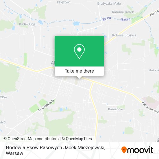 Hodowla Psów Rasowych Jacek Mieżejewski map