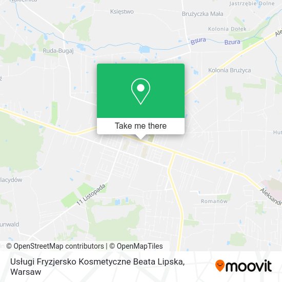 Usługi Fryzjersko Kosmetyczne Beata Lipska map