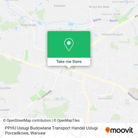 PPHU Uslugi Budowlane Transport Handel Uslugi Porzadkowe map