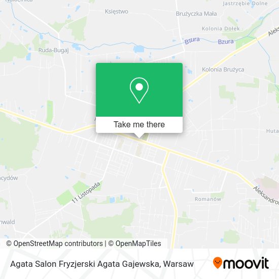 Карта Agata Salon Fryzjerski Agata Gajewska