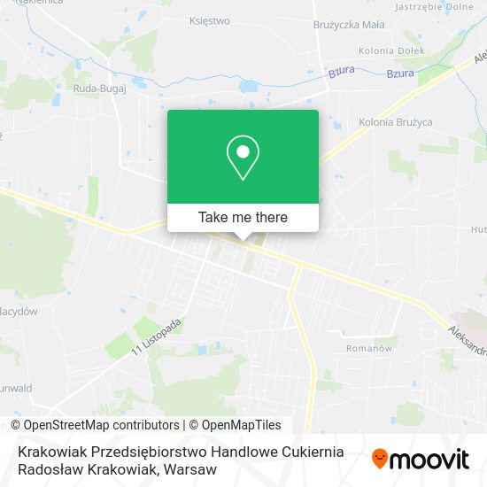 Krakowiak Przedsiębiorstwo Handlowe Cukiernia Radosław Krakowiak map