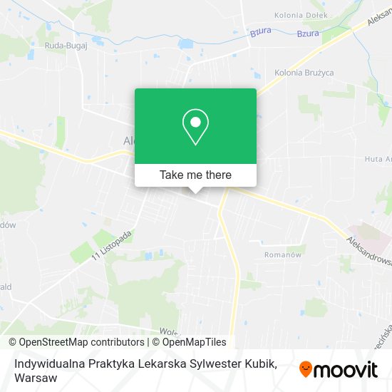 Indywidualna Praktyka Lekarska Sylwester Kubik map