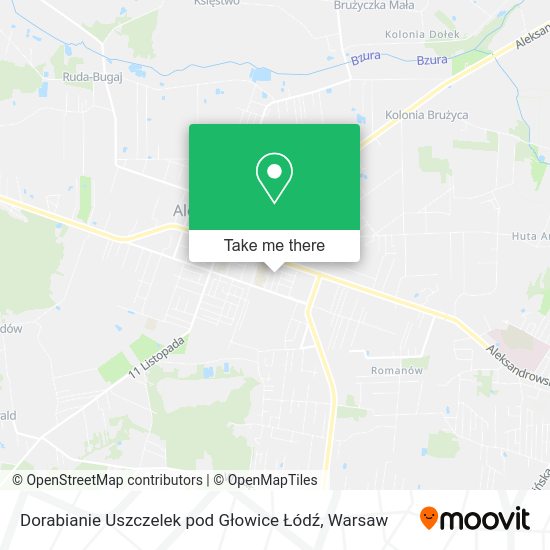 Dorabianie Uszczelek pod Głowice Łódź map