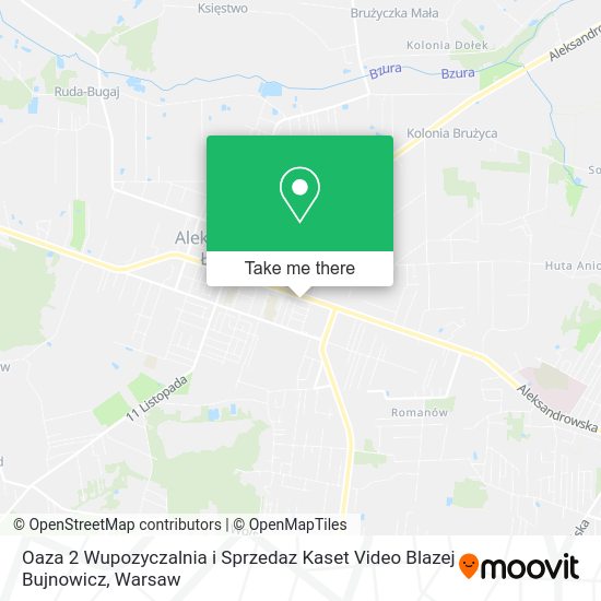 Oaza 2 Wupozyczalnia i Sprzedaz Kaset Video Blazej Bujnowicz map