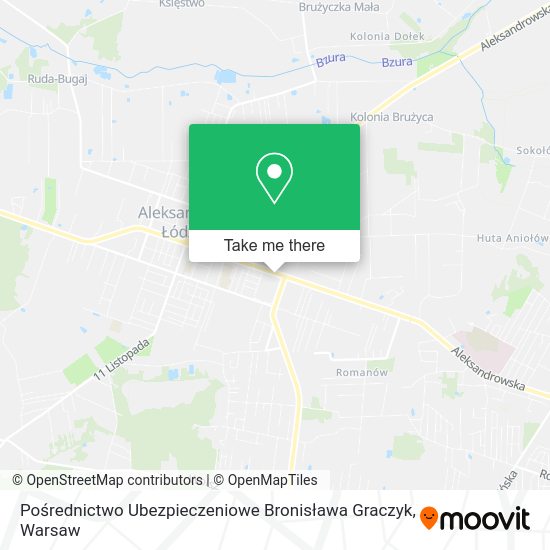 Pośrednictwo Ubezpieczeniowe Bronisława Graczyk map