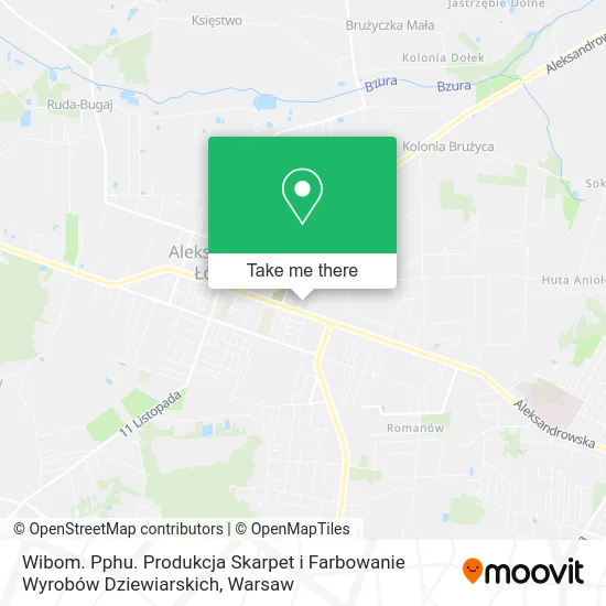 Карта Wibom. Pphu. Produkcja Skarpet i Farbowanie Wyrobów Dziewiarskich