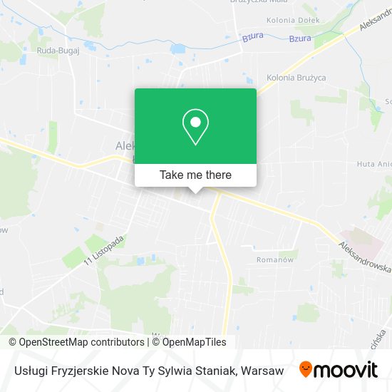 Usługi Fryzjerskie Nova Ty Sylwia Staniak map