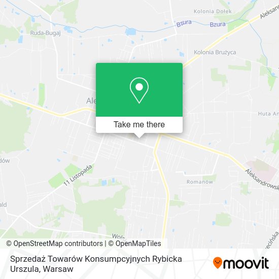 Sprzedaż Towarów Konsumpcyjnych Rybicka Urszula map