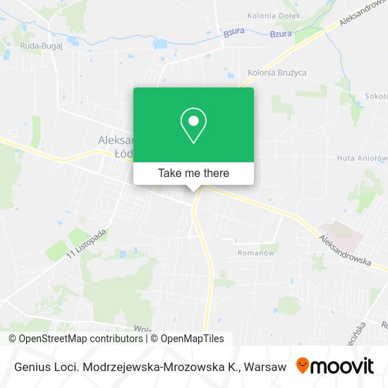 Genius Loci. Modrzejewska-Mrozowska K. map