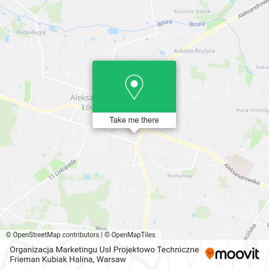 Organizacja Marketingu Usł Projektowo Techniczne Frieman Kubiak Halina map