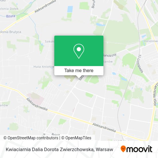 Kwiaciarnia Dalia Dorota Zwierzchowska map