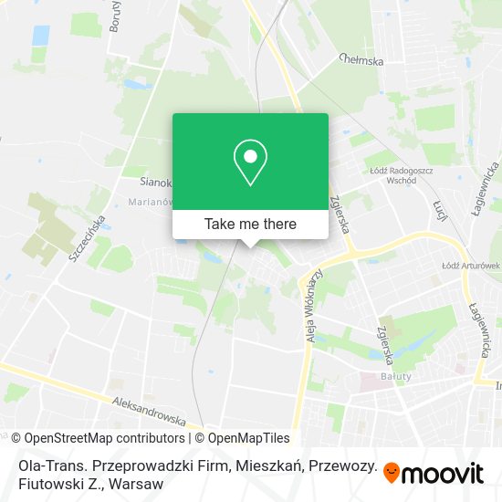 Ola-Trans. Przeprowadzki Firm, Mieszkań, Przewozy. Fiutowski Z. map