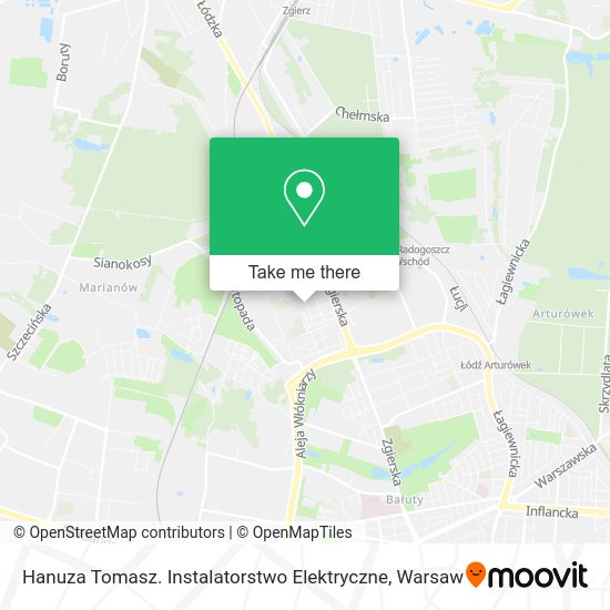 Hanuza Tomasz. Instalatorstwo Elektryczne map