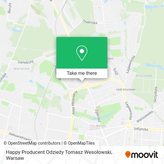 Happy Producent Odzieży Tomasz Wesołowski map