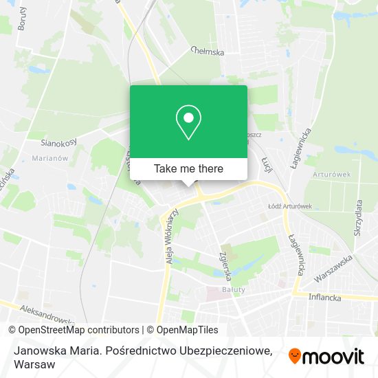 Janowska Maria. Pośrednictwo Ubezpieczeniowe map