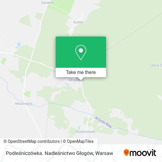 Podleśniczówka. Nadleśnictwo Głogów map