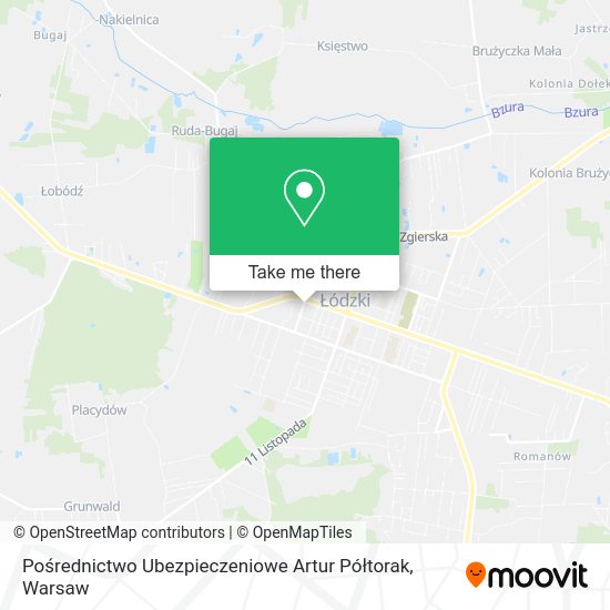 Pośrednictwo Ubezpieczeniowe Artur Półtorak map