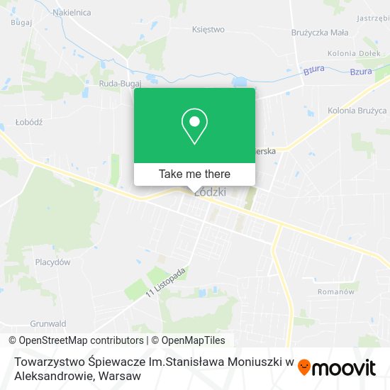 Towarzystwo Śpiewacze Im.Stanisława Moniuszki w Aleksandrowie map