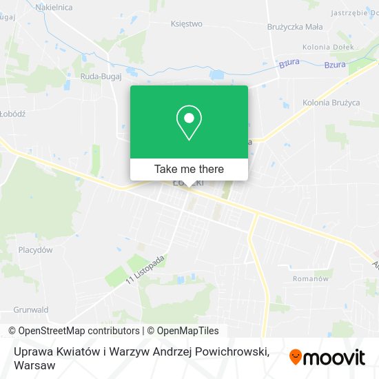 Uprawa Kwiatów i Warzyw Andrzej Powichrowski map